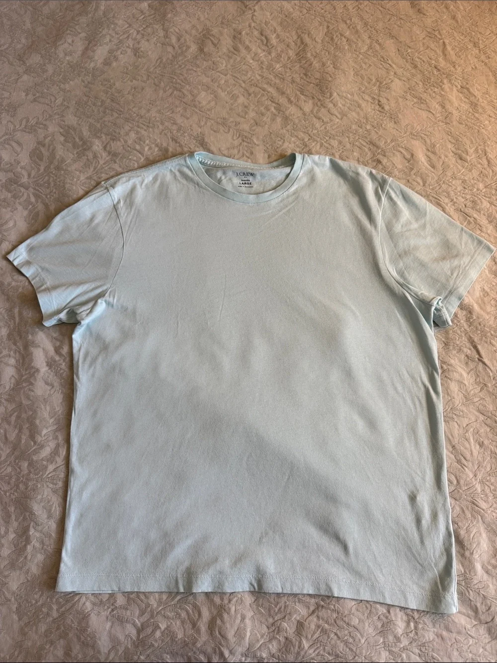 J. Crew Men's Pale Light Blue Crewneck T-Shirt